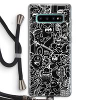 Vexx Black City : Samsung Galaxy S10 Plus Transparant Hoesje met koord