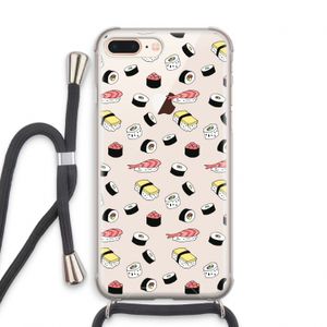 Sushi time: iPhone 8 Plus Transparant Hoesje met koord