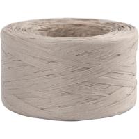 Creativ Company Papier raffia garen, b: 7-8 mm, lichtgrijs, 100 m/ 1 rol