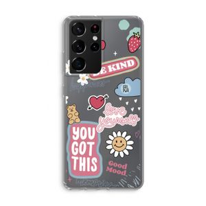 Positivity: Samsung Galaxy S21 Ultra Transparant Hoesje