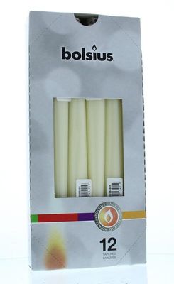 Bolsius Gotische kaars 245/24 ivoor (12 st)