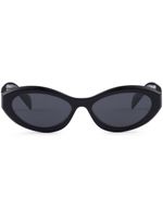 Prada Eyewear lunettes de soleil Symbole à monture ovale - Noir