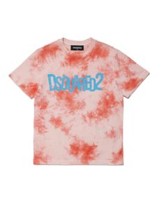 DSQUARED2 KIDS t-shirt en coton à imprimé tie dye - Rouge