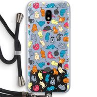 Kleurrijke katten: Samsung Galaxy J3 (2017) Transparant Hoesje met koord
