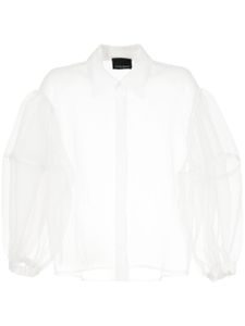 Cynthia Rowley sheer organza shirt - Blanc