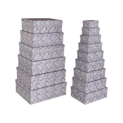 Set decoratieve dozen Versa Karton Lavendel (15 Onderdelen)