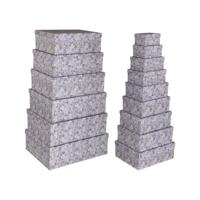 Set decoratieve dozen Versa Karton Lavendel (15 Onderdelen)