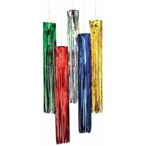 Glitter party decoratie hangers blauw 80 cm