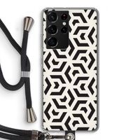 Crazy pattern: Samsung Galaxy S21 Ultra Transparant Hoesje met koord