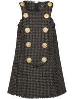 Balmain robe en tweed 10-Buttons Swing - Noir - thumbnail