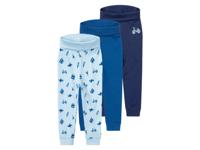 lupilu 3 baby joggingbroeken (86/92, Marineblauw/blauw/lichtblauw) - thumbnail