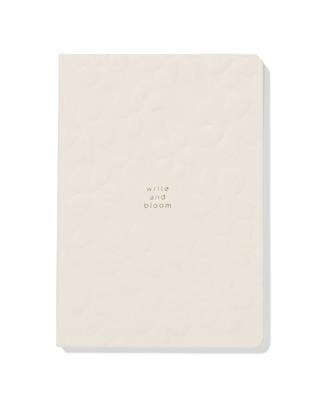 051 Notitieboek A5 Gelinieerd Bloem (beige)
