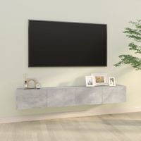 Tv-meubelen 2 st wandgemonteerd 100x30x30 cm hout betongrijs - thumbnail