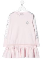 Moncler Enfant robe à patch logo - Rose - thumbnail