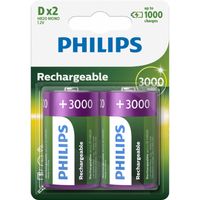 Philips Rechargeable NimH D/HR20 3000mah blister 2 - thumbnail