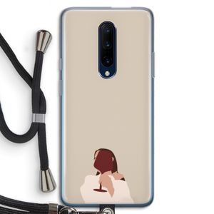 I drink wine: OnePlus 7 Pro Transparant Hoesje met koord