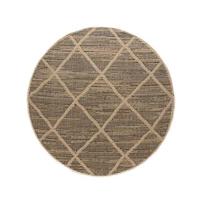 Boho&me Rond jute buitenkleed ruiten Sunny - naturel - 100 cm rond Boho&me Rond jute buitenkleed ruiten Sunny - naturel - 100 cm rond
