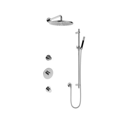 Hotbath Cobber - Inbouw Regendoucheset - Chroom - 2 Stopkranen - Thermostatisch - Wandarm 38.5 cm - Hoofddouche 300 mm - Staafhanddouche - Glijstang 900 mm - Waterbesparend