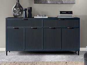 Dressoir ASTERISCO 4 deuren 2 lades navy blauw