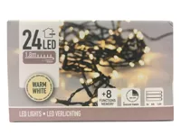 Batterijverlichting 24 LED 1,8m WW Zwart