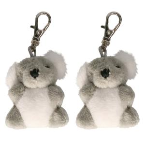 2x Pluche Koala knuffel sleutelhangers 6 cm