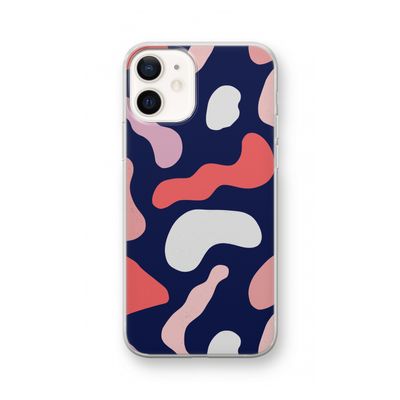 Memphis Shapes Pink: iPhone 12 Transparant Hoesje