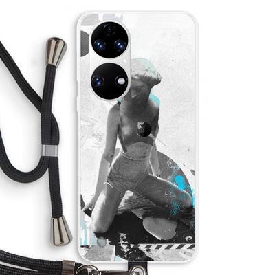 I will not feel a thing: Huawei P50 Transparant Hoesje met koord