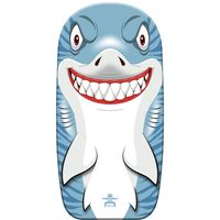 Bodyboard haai - kunststof - lichtblauw/wit - 82 x 46 cm - thumbnail