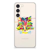 Samsung Galaxy S23 Plus Telefoonhoesje met Naam Cat Color - thumbnail