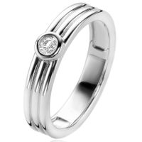 Zinzi ZIR2241 Ring Gladde Banen zilver-zirconia