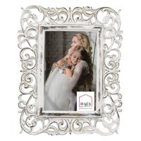 HAES DECO - Fotolijst 10x15 Wit, formaat 18x2x23 cm - Shabby Chic