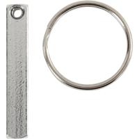 ImpressArt Sleutelhanger set, afm 40x5 mm, 6 stuk/ 1 doos