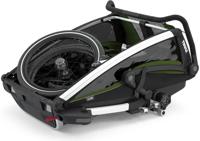 THULE fiets-kinderkar "chariot cab double". child trailer char. cab 2 aku/cyp.green