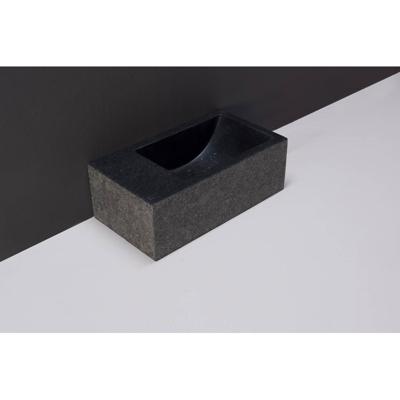Fontein Forzalaqua Venetia XS Graniet Gezoet Gebrand Zonder Kraangat Links 29x16x10 cm Forzalaqua