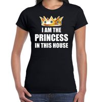 Koningsdag t-shirt Im the princess in this house zwart voor dames - thumbnail