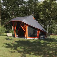 Familie Tipi Tent met dak Grijs en Oranje 508 x 470 x 300 cm