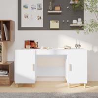 Bureau 140x50x75 cm bewerkt hout wit