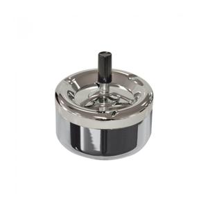 Bookwill Draaiasbak - rond - chroom - D13 cm - drukasbak - terrasasbak - stormasbak