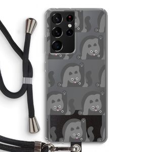 Cats: Samsung Galaxy S21 Ultra Transparant Hoesje met koord