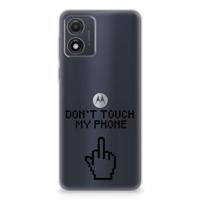 Motorola Moto E13 Silicone-hoesje Finger Don&apos;t Touch My Phone