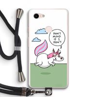 Unicorn: Pixel 3 XL Transparant Hoesje met koord