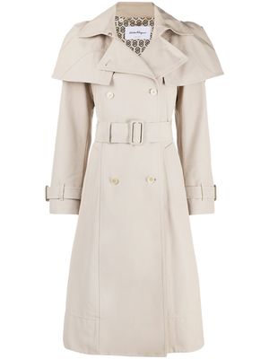 Ferragamo trench à taille ceinturée - Tons neutres