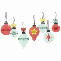 Sizzix • clear stamp set with framelits baubles by 49 and market 30pcs