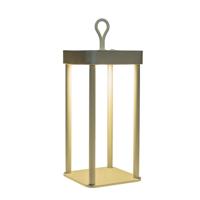 Portable lantaarn 12x12x24 cm olijf - Annas collection