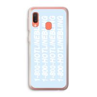 Hotline bling blue: Samsung Galaxy A20e Transparant Hoesje