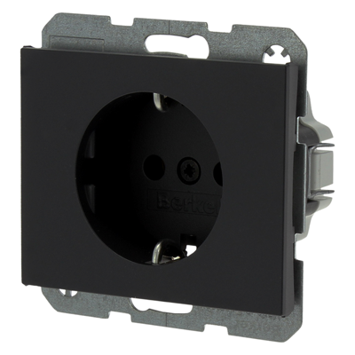 Berker K1 Contactdoos | Inbouw | 1-voudig | Randaarde | Antraciet - 66.022.42