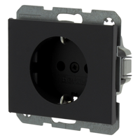 Berker K1 Contactdoos | Inbouw | 1-voudig | Randaarde | Antraciet - 66.022.42