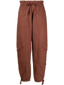 GANNI pantalon de jogging à poches cargo - Marron