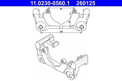 Houder, remklauw 11023005601