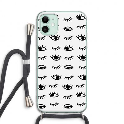 Eye pattern #2: iPhone 11 Transparant Hoesje met koord
